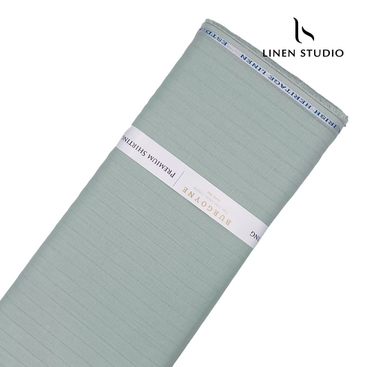 Lava Grey Self Stripe - Pure Linen 70 Lea - Linen Studio