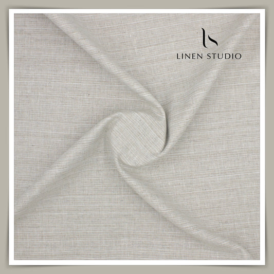 Natural Khadi Linen by Linen Fiesta - 60 Lea Pure Linen Shirting (NEW)
