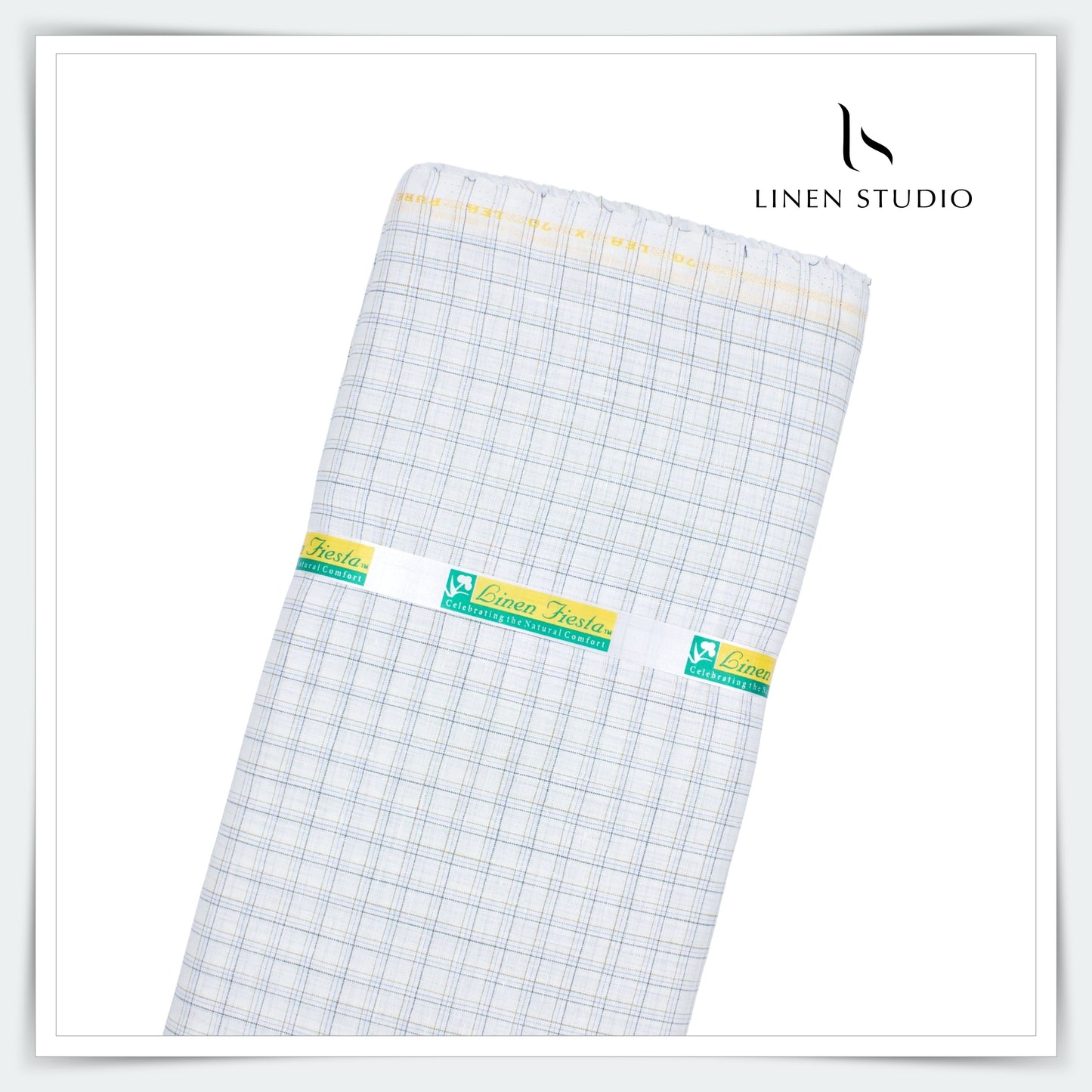 Kyoto 19247/102 - 70 Lea Pure Linen Checks - Linen Studio