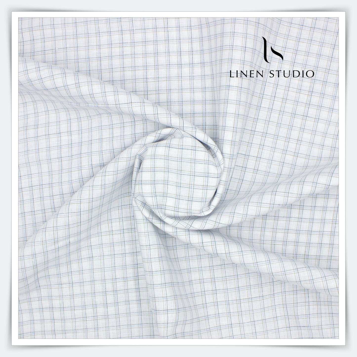 Kyoto 19247/102 - 70 Lea Pure Linen Checks - Linen Studio