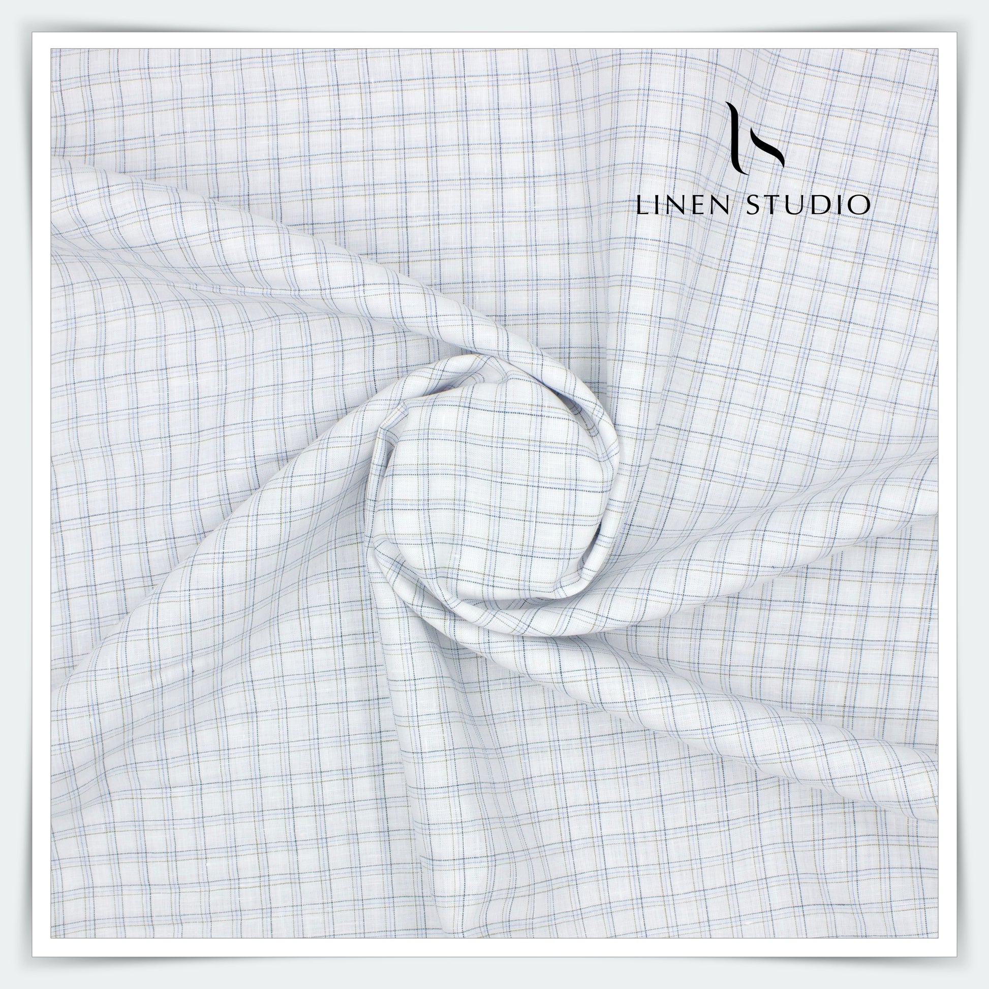 Kyoto 19247/102 - 70 Lea Pure Linen Checks - Linen Studio