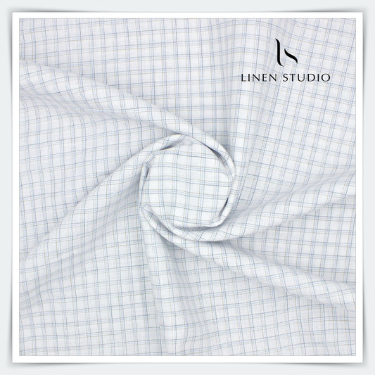 Kyoto 19247/102 - 70 Lea Pure Linen Checks - Linen Studio