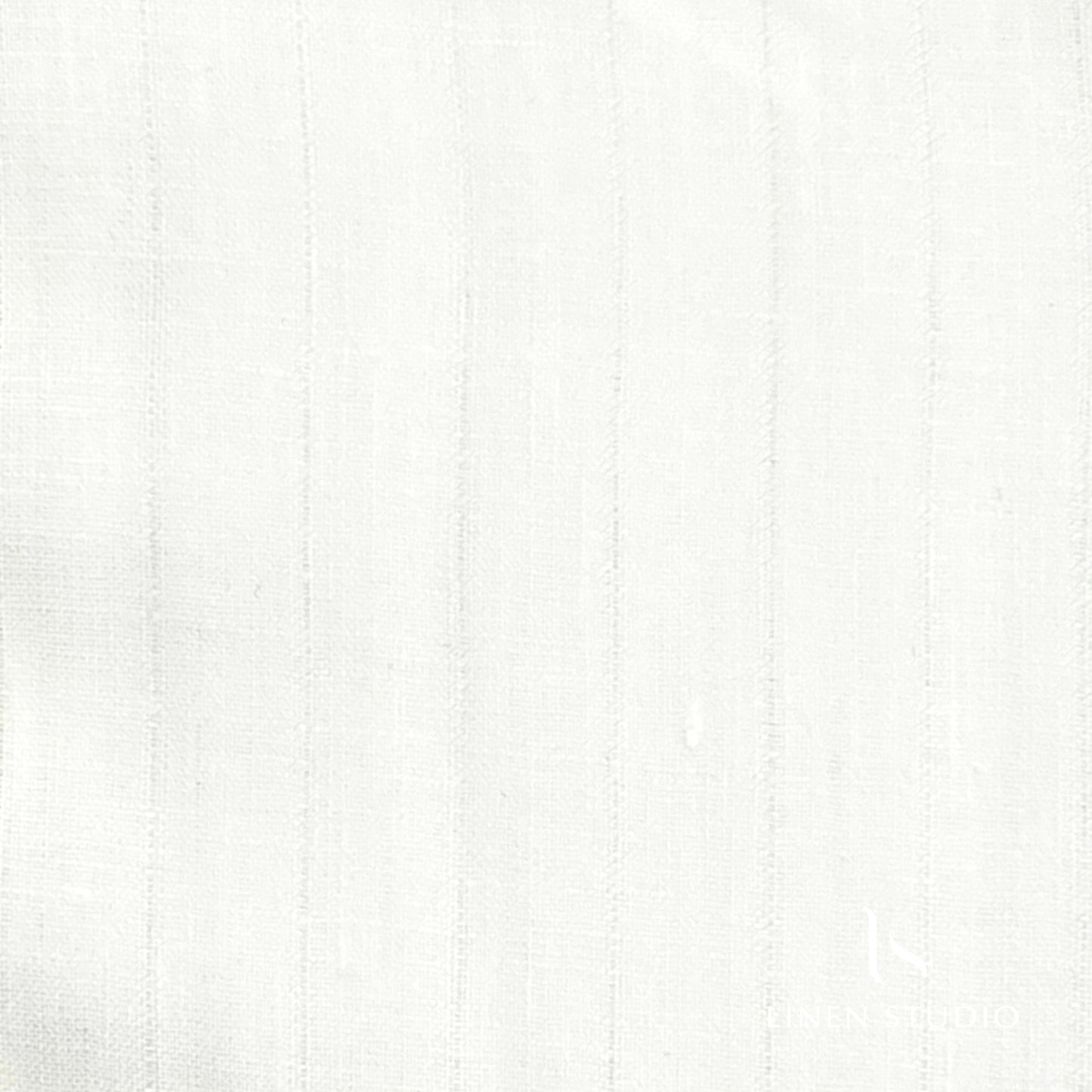 70 Lea Self Stripes by Burgoyne - Bright White (zoom in)