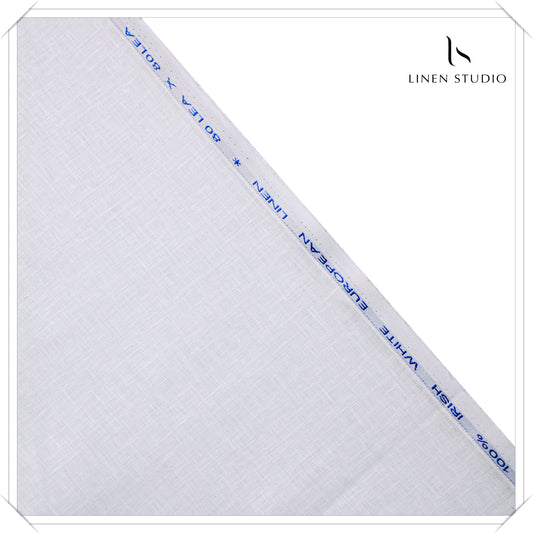 80 Lea White Shirting by Linen Studio (100% Pure European Linen)
