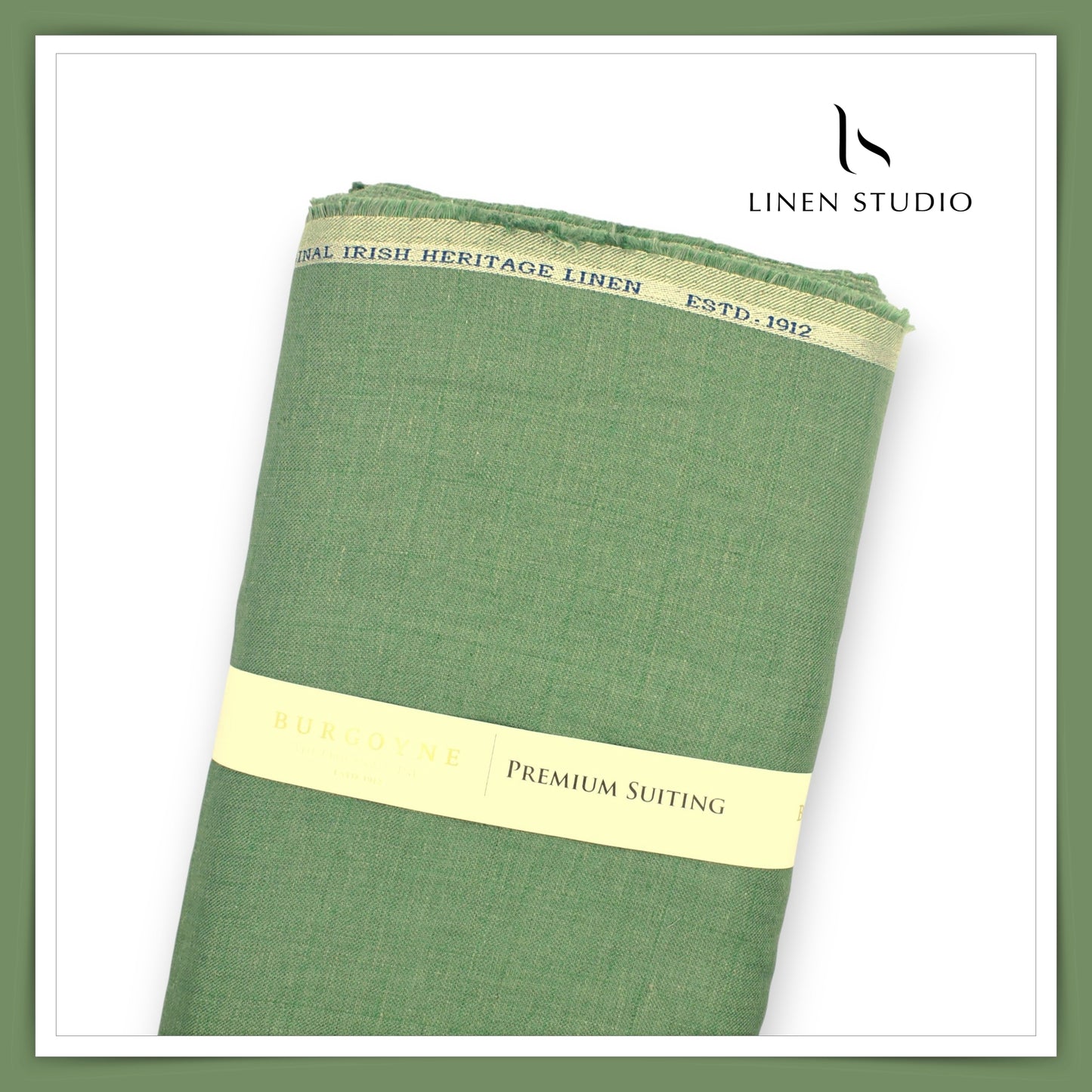 Burgoyne Pure Linen Premium Suiting - Dark Sea Green (Summer Collection)