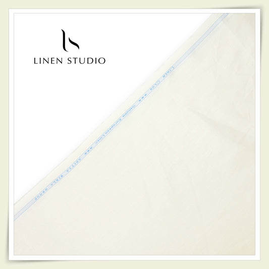 Linen Club 40 Lea Pure Linen Twill Suiting - Dark Cream (45% SALE) (NEW)