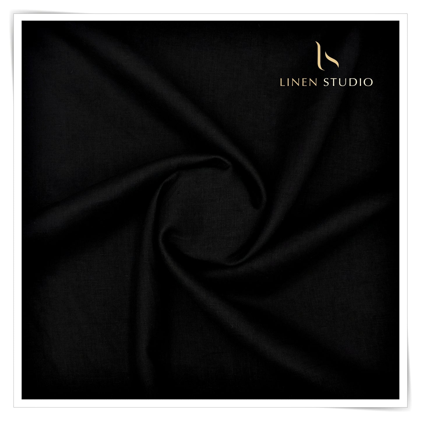Linen Club 40 Lea Pure Linen Semi Suiting W/O SEL - Jet Black (45% SALE) (NEW)