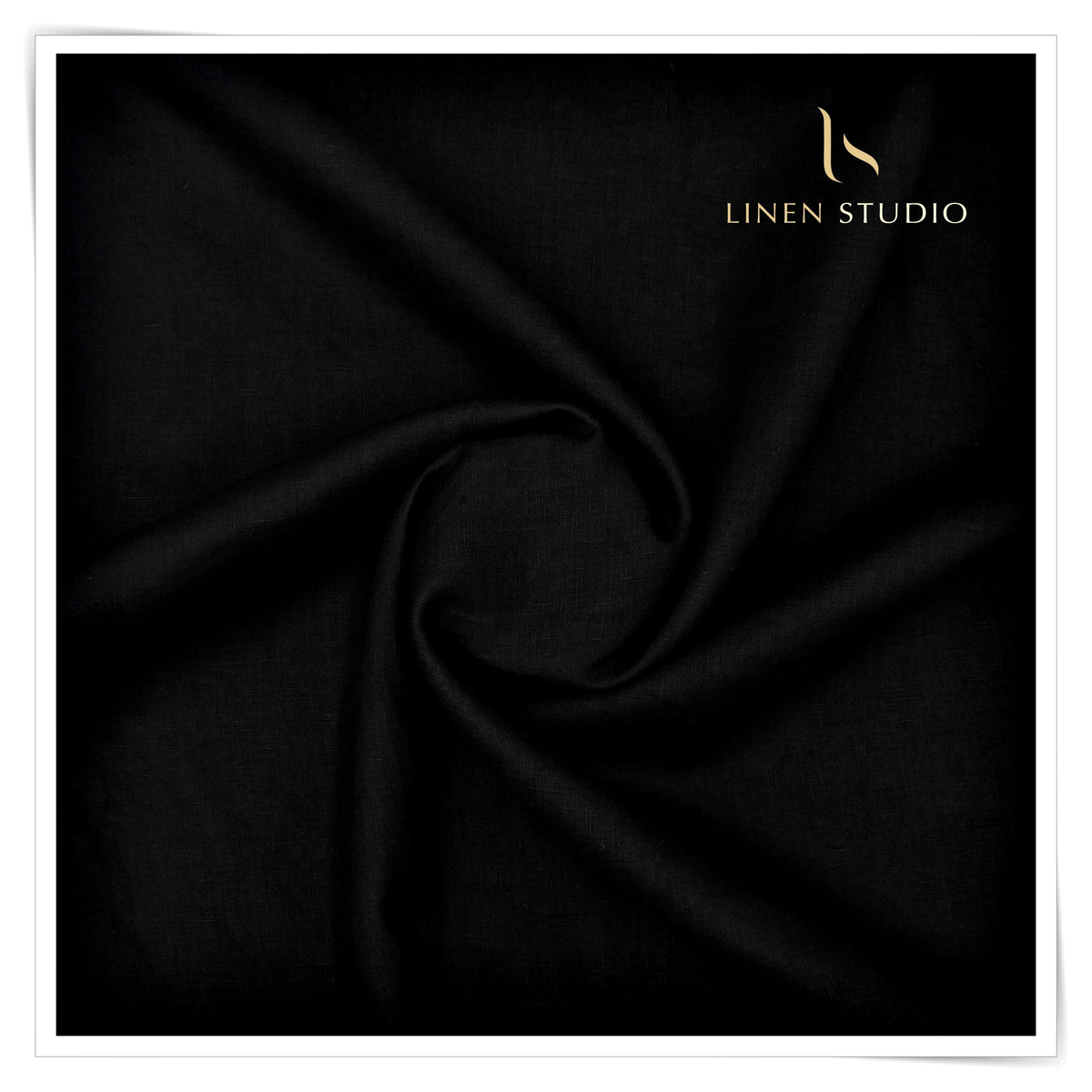 Linen Club 40 Lea Pure Linen Suiting W/O SEL - Deep Black (30% SALE) (NEW) (Fastest Selling)