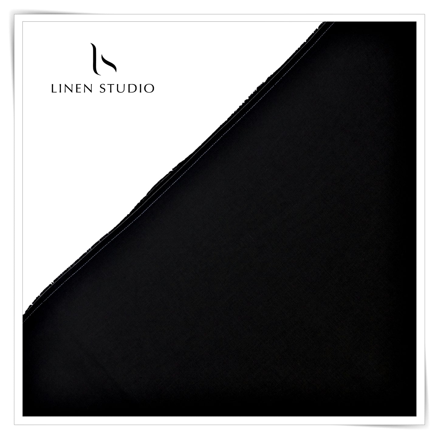 Linen Club 40 Lea Pure Linen Semi Suiting W/O SEL - Jet Black (45% SALE) (NEW)