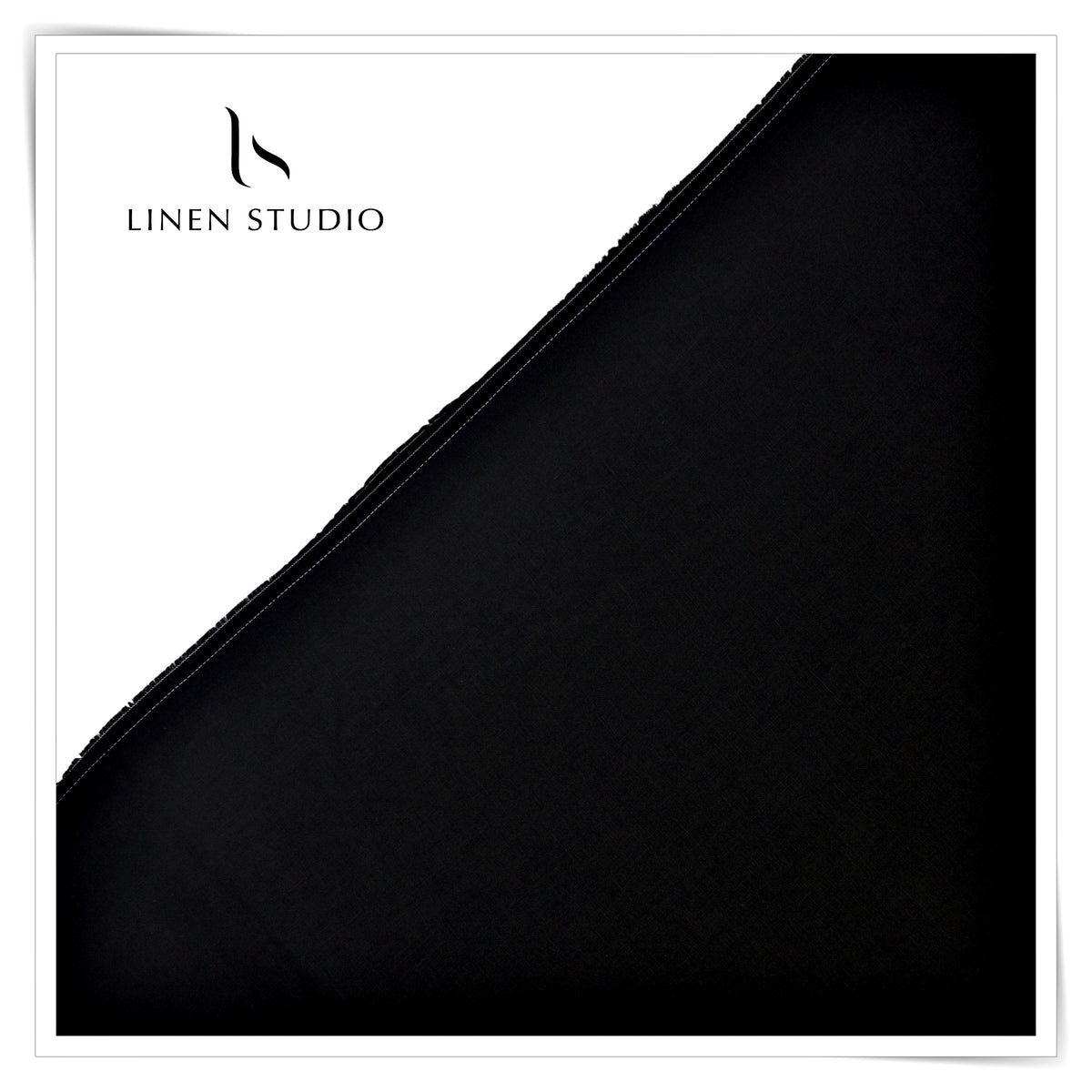 Linen Club 40 Lea Pure Linen Suiting W/O SEL - Deep Black (30% SALE) (NEW) (Fastest Selling)