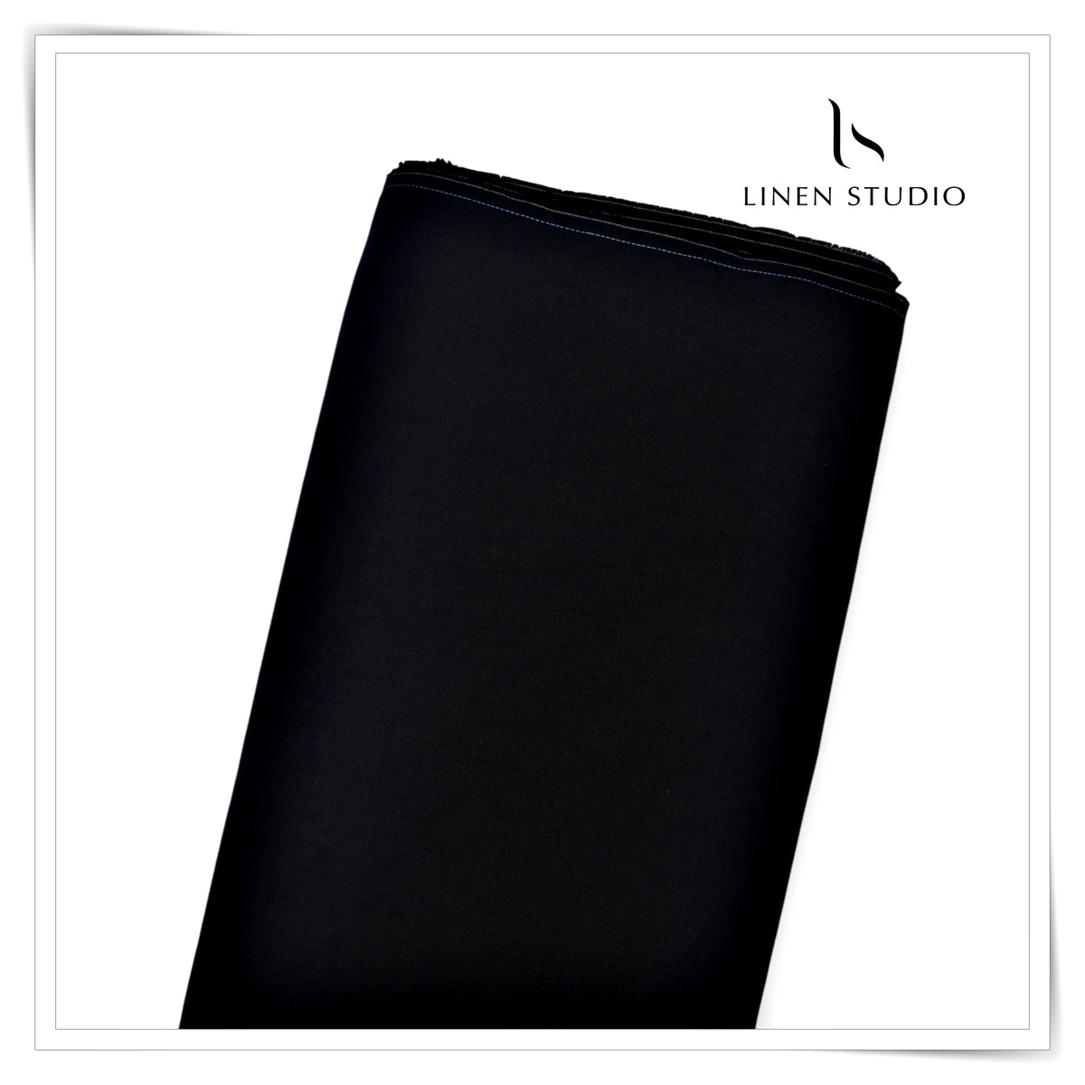 Linen Club 40 Lea Pure Linen Suiting W/O SEL - Deep Black (30% SALE) (NEW) (Fastest Selling)