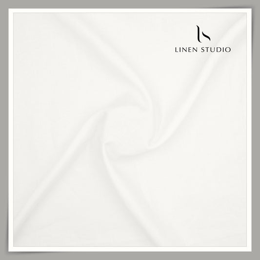 Linen Club 44 Lea Pure Linen Shirting W/O SEL - Off White (50% SALE) (NEW)