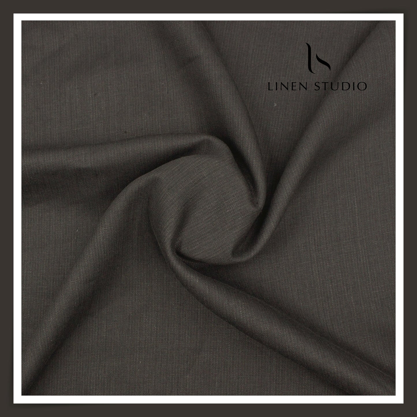 Linen Club 40 Lea Premium Linen Suiting - Perfect Grey Subtle Stripes (NEW) (Zoom In)
