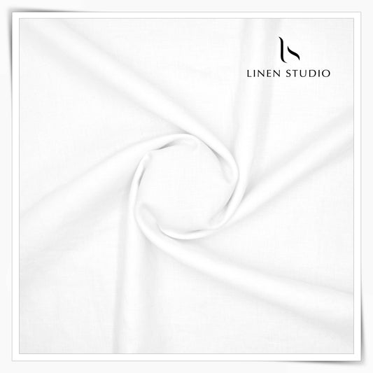 Linen Club 60 Lea Pure Linen Scented Shirting W/O SEL - Bright White (30% SALE) (NEW)
