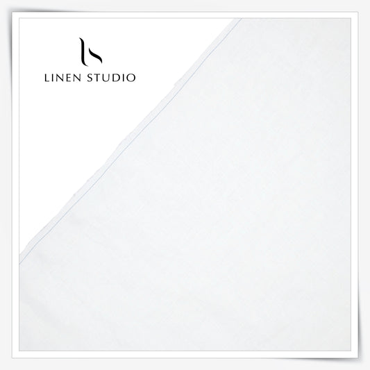 Linen Club 60 Lea Pure Linen Scented Shirting W/O SEL - Bright White (30% SALE) (NEW)