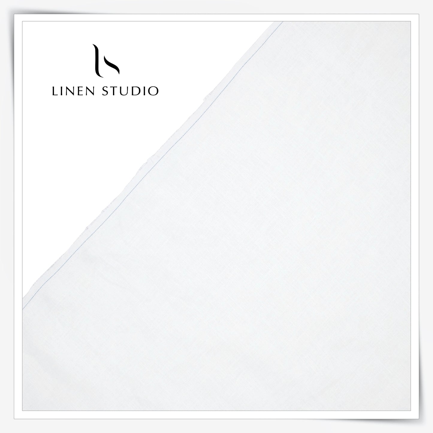 Linen Club 44 Lea Pure Linen Shirting W/O SEL - Bright White (50% SALE) (NEW)