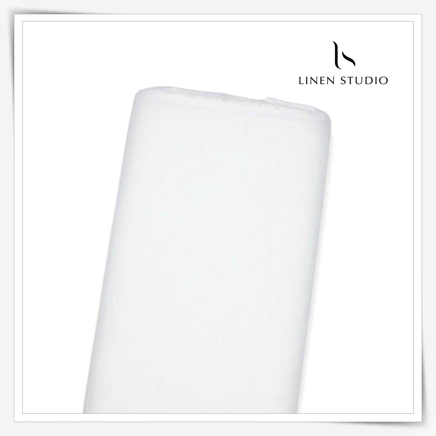 Linen Club 44 Lea Pure Linen Shirting W/O SEL - Bright White (50% SALE) (NEW)