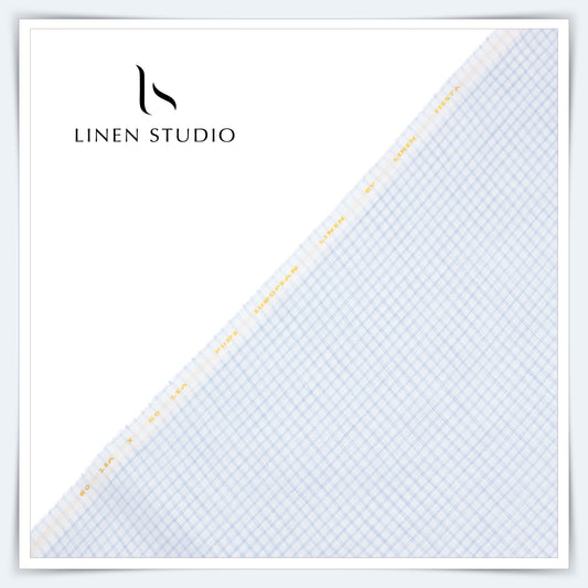 Lea Morino 1114/102 - 60 Lea Pure Linen Checks - Linen Studio