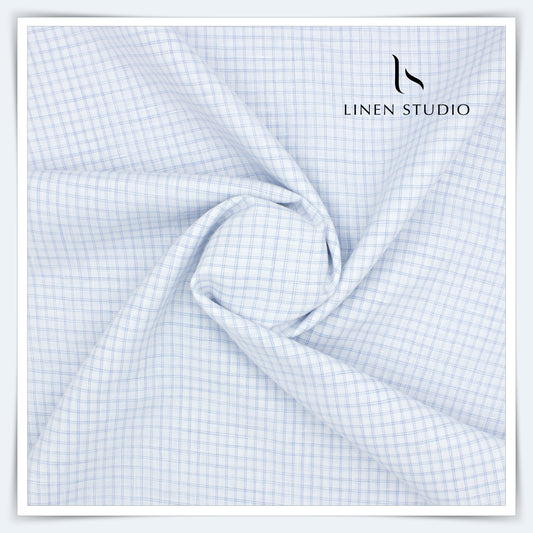 Lea Morino 1114/102 - 60 Lea Pure Linen Checks - Linen Studio