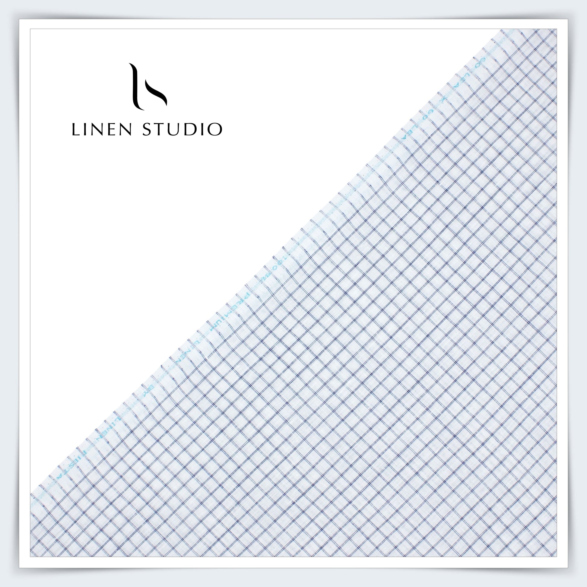 Lea Morino 1132/102 - 60 Lea Pure Linen Checks - Linen Studio