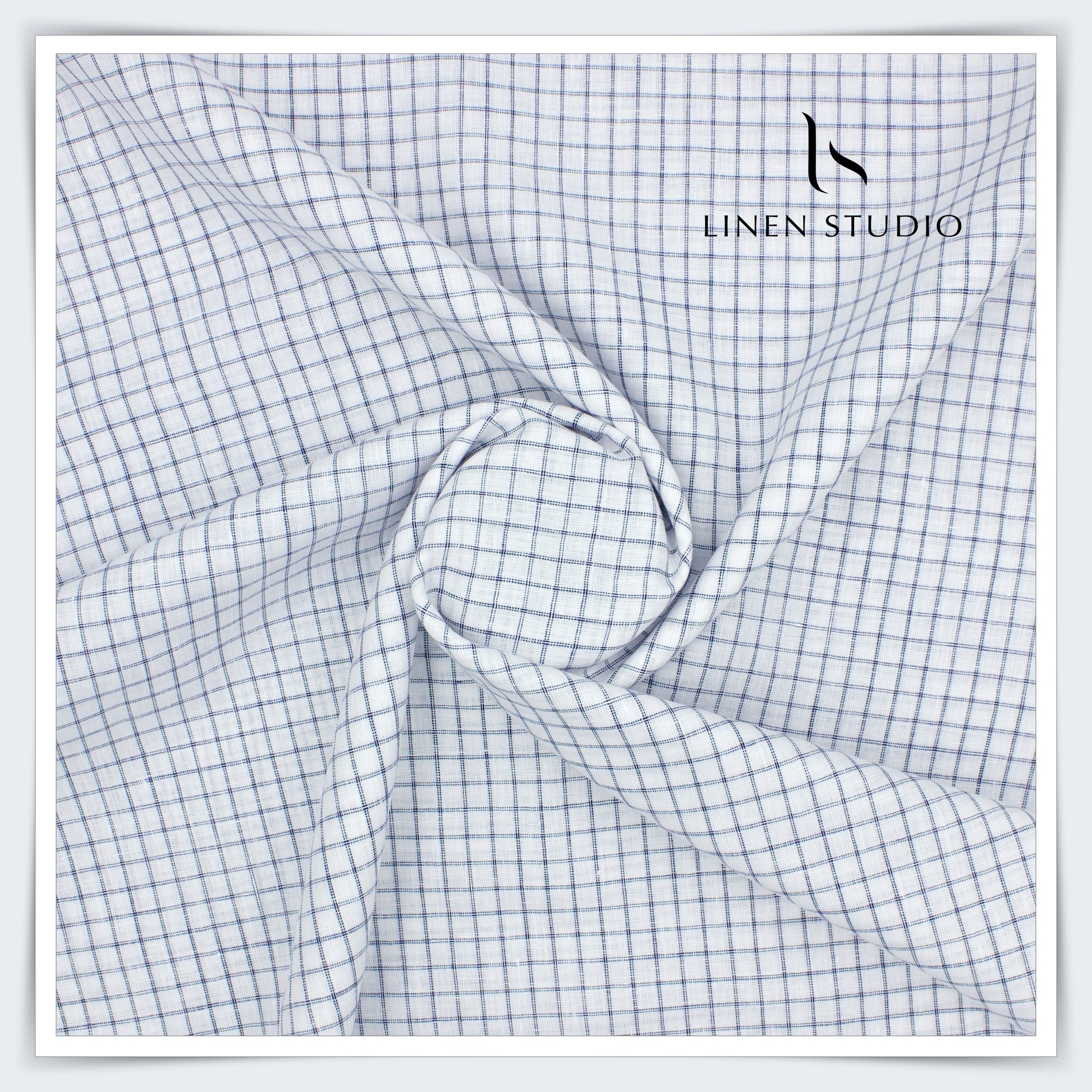 Lea Morino 1132/102 - 60 Lea Pure Linen Checks - Linen Studio