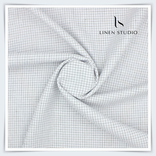 Lea Morino 1142/102 - 60 Lea Pure Linen Checks - Linen Studio