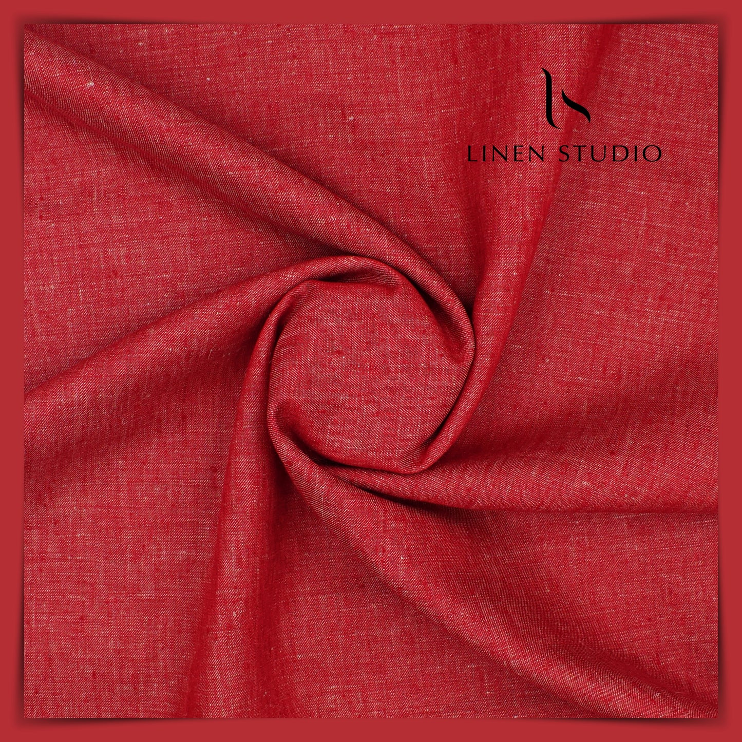 Brick Red - Pure European Linen Suiting 40 Lea - Linen Studio