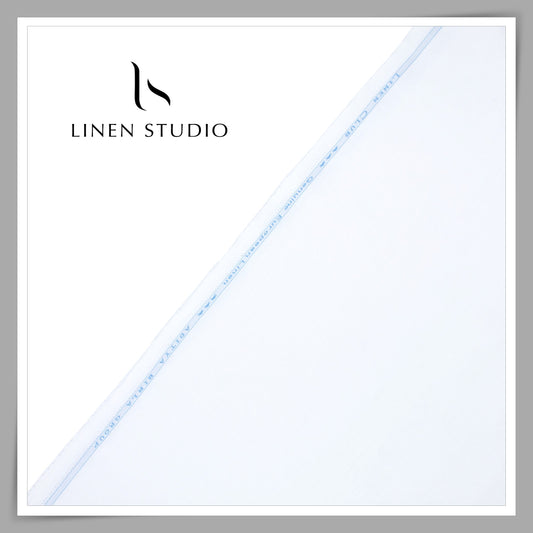 Linen Club 30 Lea Pure Linen Shirting / Suiting - Extra Bright White (NEW)