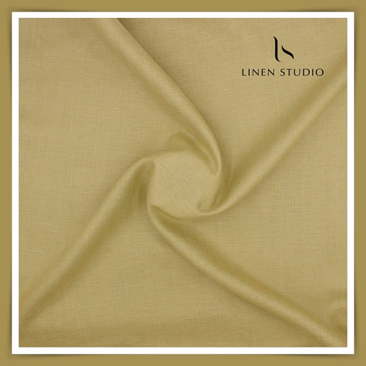Linen Club 60 Lea Netted Shirting - Golden Khakhi (NEW)