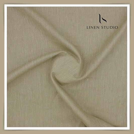 Linen Club 60 Lea Netted Shirting - Granite Green (NEW)