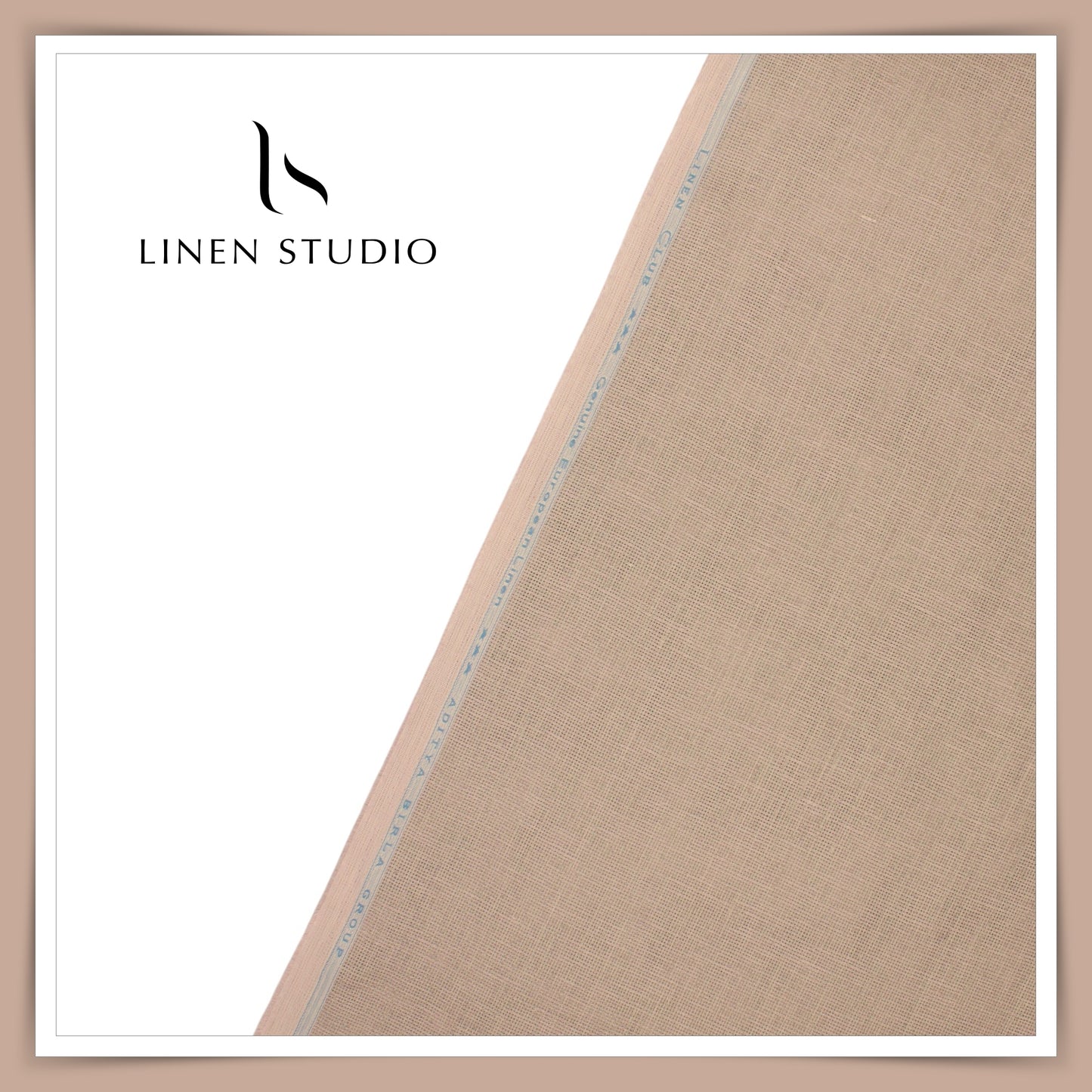 Linen Club 60 Lea Netted Shirting - Coral Brown (NEW)
