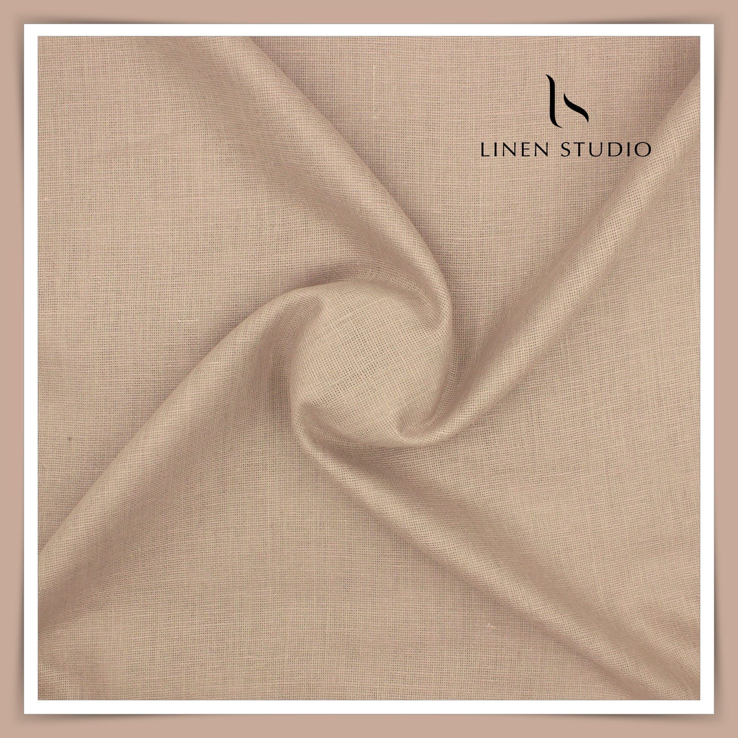 Linen Club 60 Lea Netted Shirting - Coral Brown (NEW)