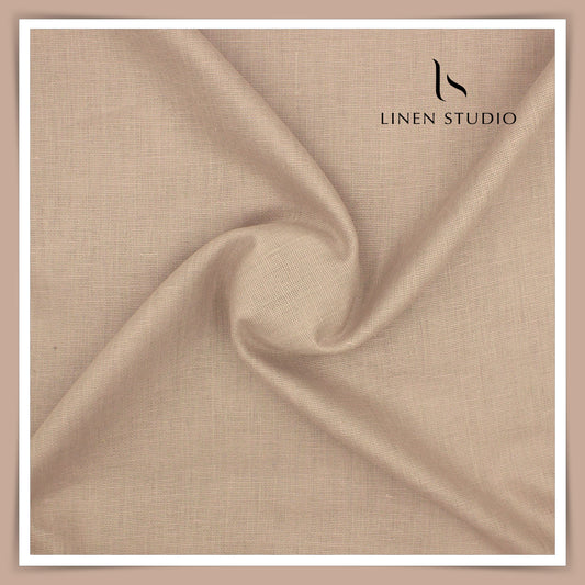 Linen Club 60 Lea Netted Shirting - Coral Brown (NEW)