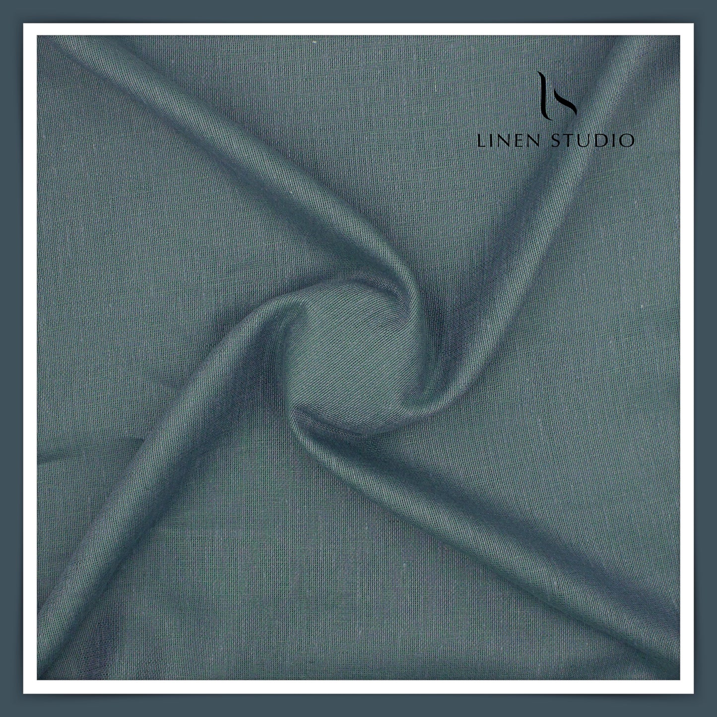 Linen Club 60 Lea Netted Shirting - Turquoise Blue (NEW)