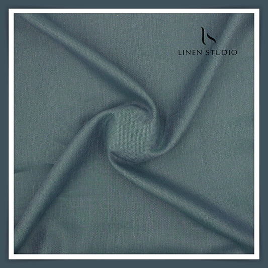 Linen Club 60 Lea Netted Shirting - Turquoise Blue (NEW)