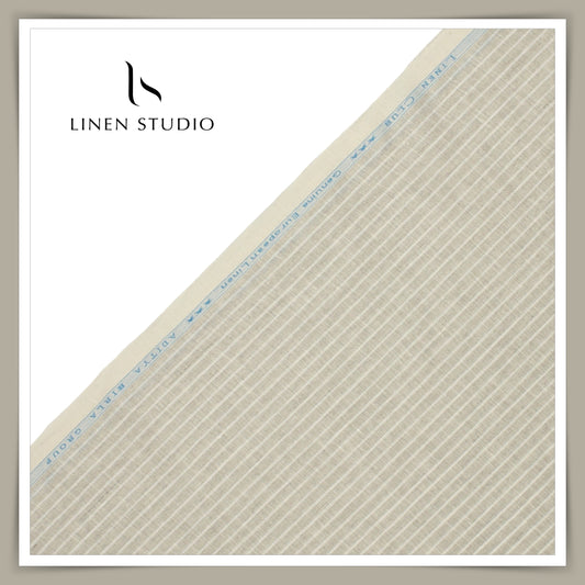 Linen Club 60 Lea Shirting - Classic Natural Stripes (NEW)