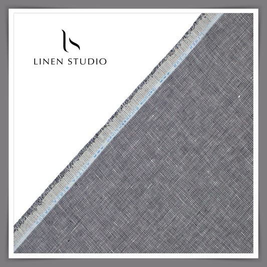 Linen Club 60 Lea Shirting - Micro Houndstooth Classic Checks (NEW)