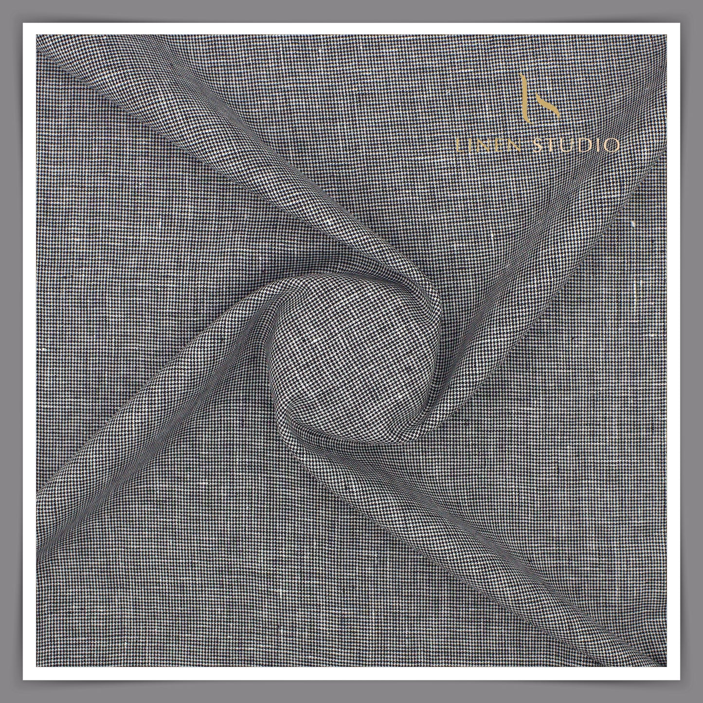 Linen Club 60 Lea Shirting - Micro Houndstooth Classic Checks (NEW)