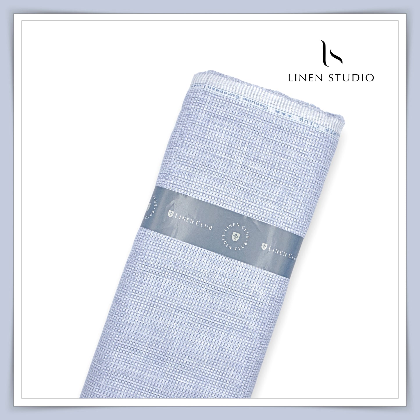 Linen Club 60 Lea Netted Shirting - Subtle Blue Checks (NEW)