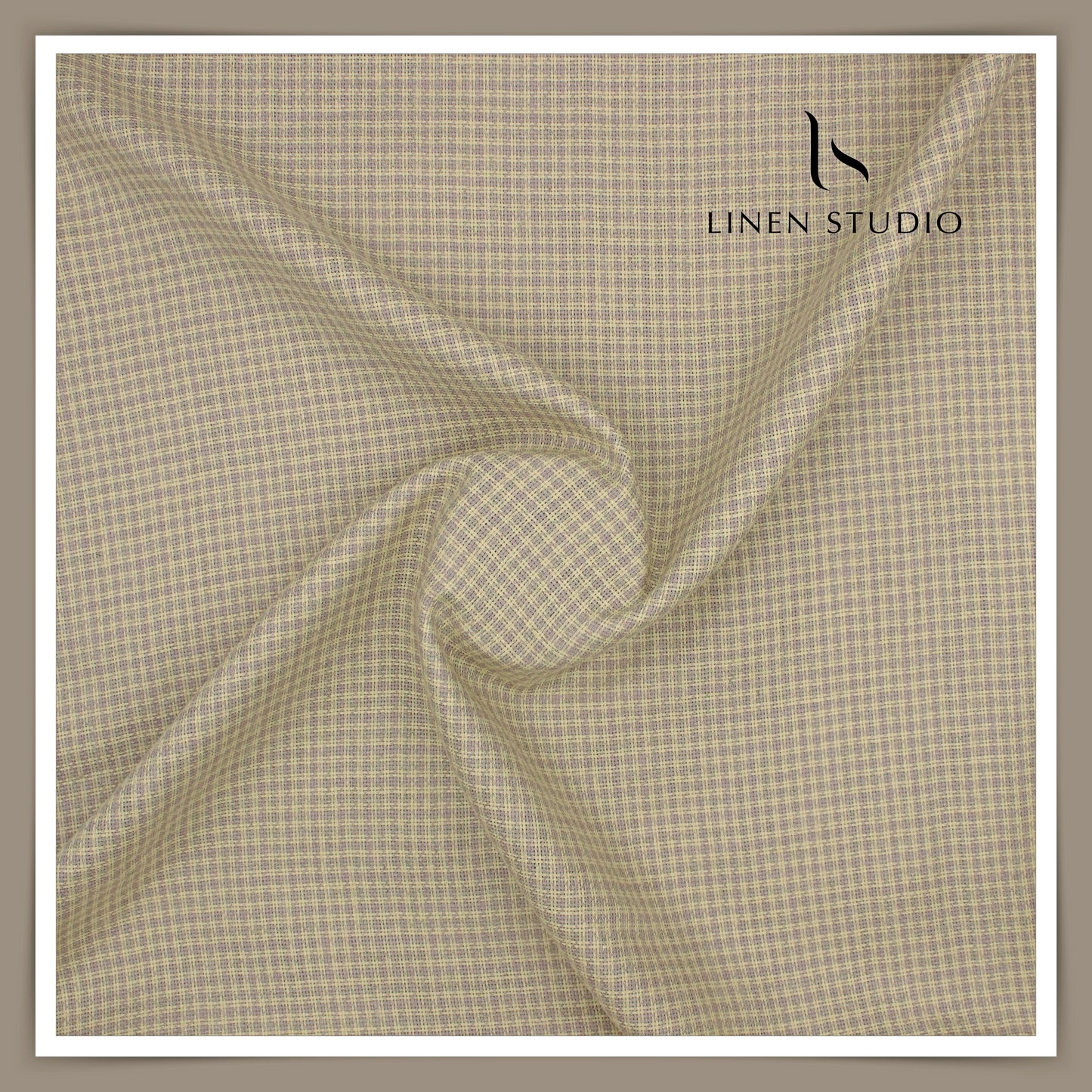 Linen Club 60 Lea Netted Shirting - Soft Coral Checks (NEW)