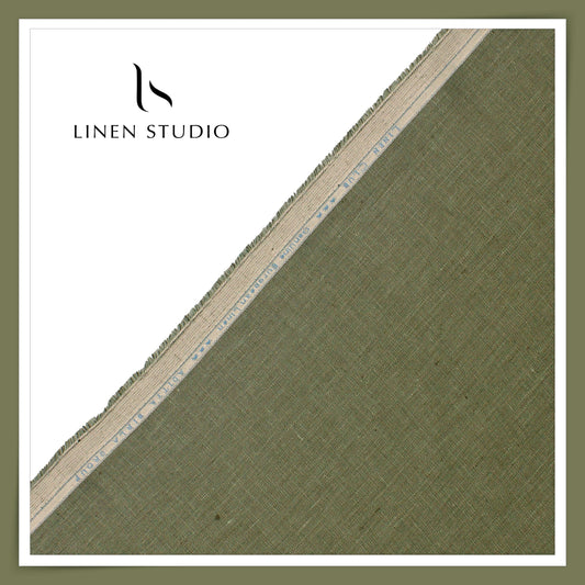 Linen Club 50 Lea Premium Linen Textured Suiting - Finch Green (NEW)