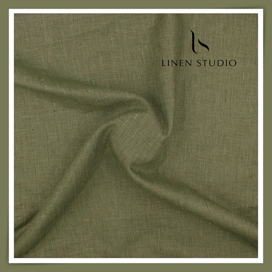 Linen Club 50 Lea Premium Linen Textured Suiting - Finch Green (NEW)