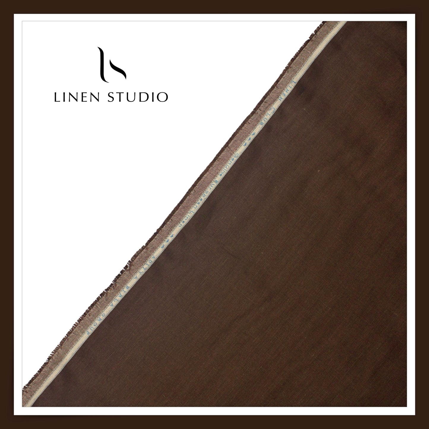 Linen Club 40 Lea Premium Linen Suiting - English Brown Plain (NEW)