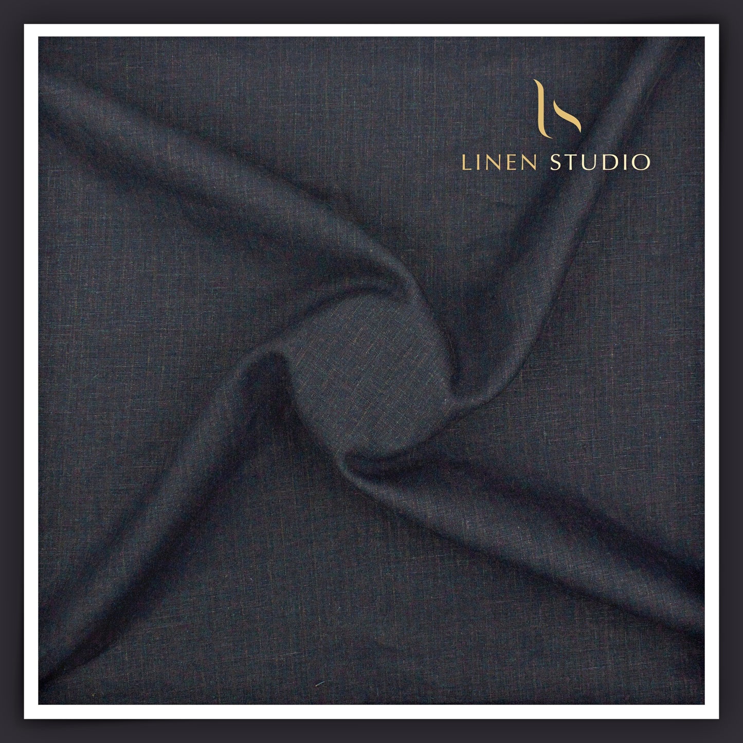 Linen Club 40 Lea Premium Linen Suiting - Blue with Subtle Stripes (NEW) (Zoom In)