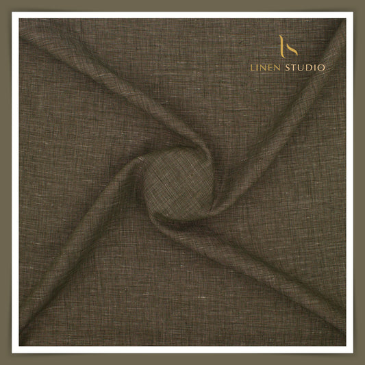 Linen Club 40 Lea Premium Textured Linen Suiting - Classic Brown (NEW)
