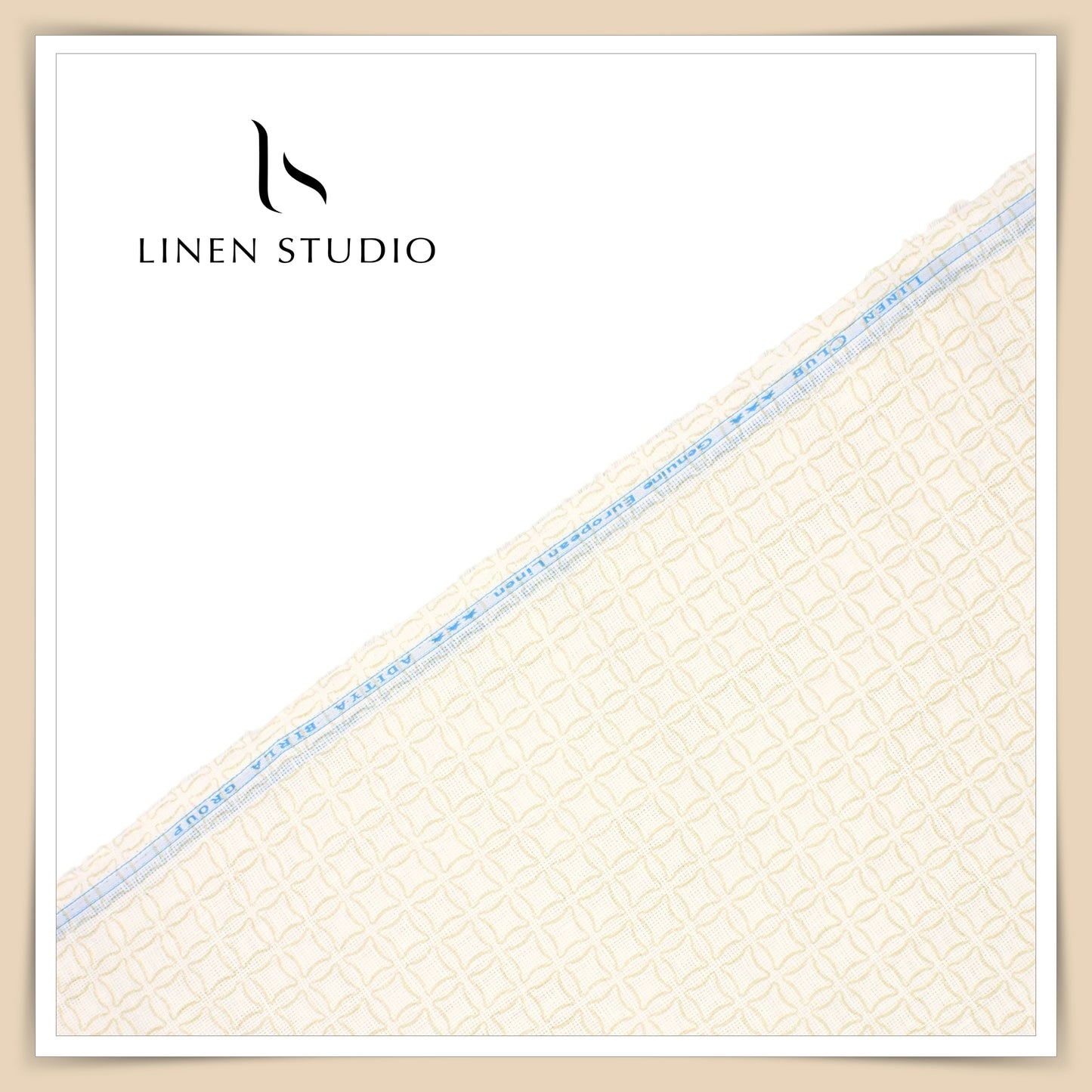 Linen Club 60 Lea Digital Printed Netted Shirting Fabric (NEW)