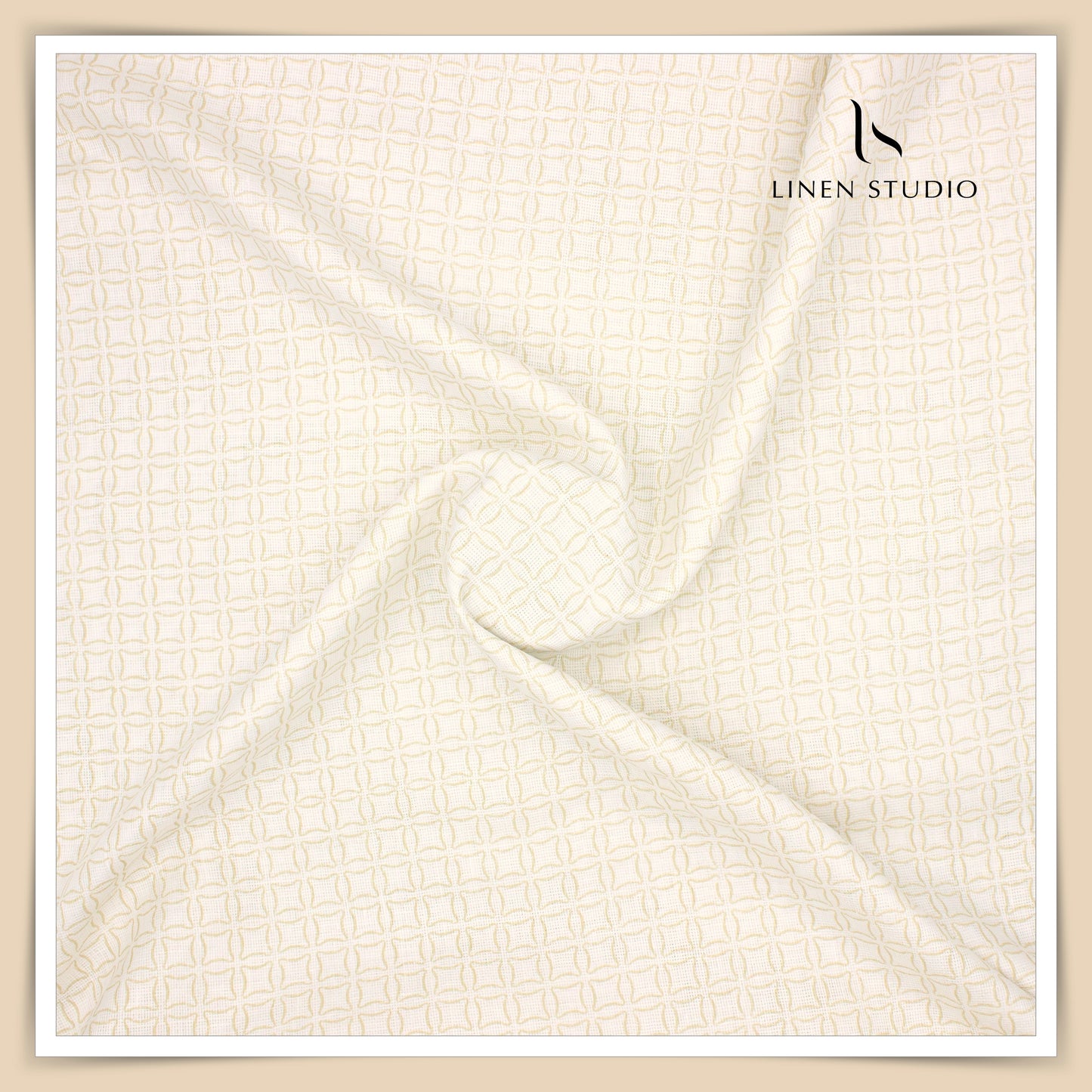 Linen Club 60 Lea Digital Printed Netted Shirting Fabric (NEW)