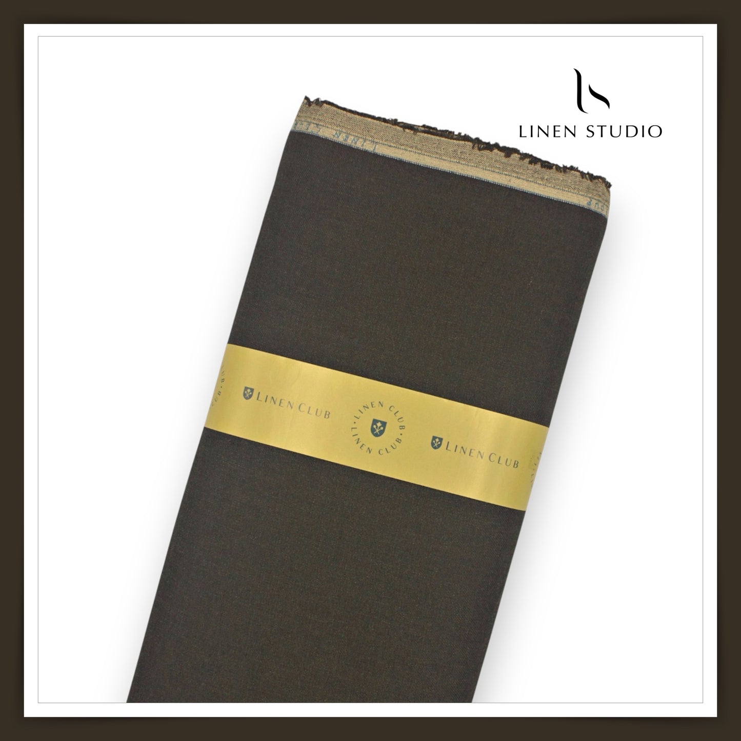Linen Club 40 Lea Premium Linen Suiting - Greenish Brown (NEW)