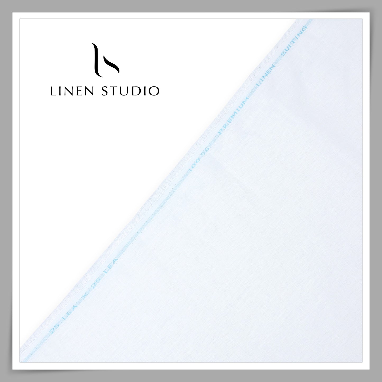 25 Lea Pure Linen Slub Suiting by Linen Fiesta - Bright White (NEW) (Limited Stock)