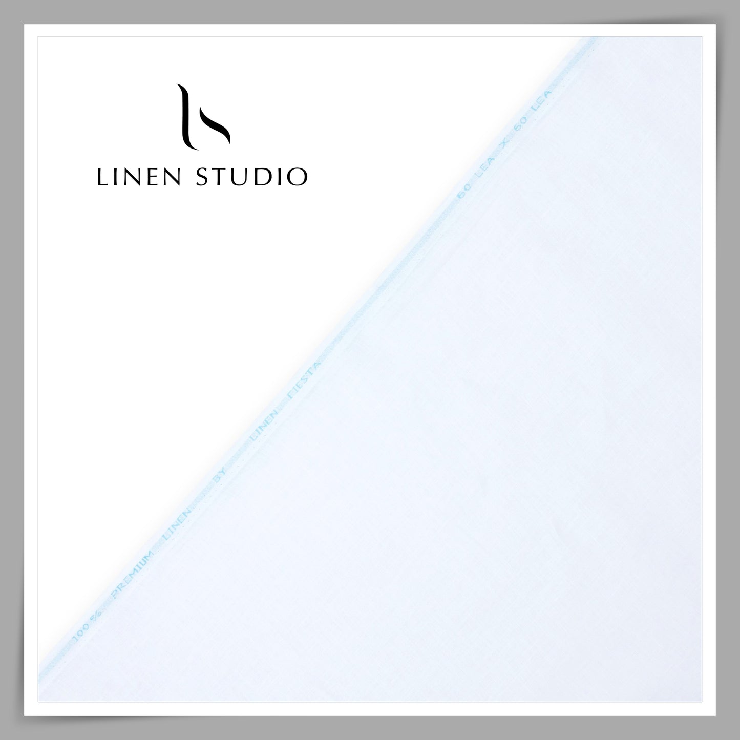 60 Lea x 60 Lea Pure Linen Plain Shirting by Linen Fiesta - Bright White (NEW) (Limited Stock)